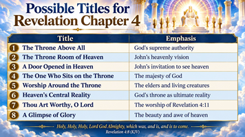 Rev Chapter 4 Possible Titles